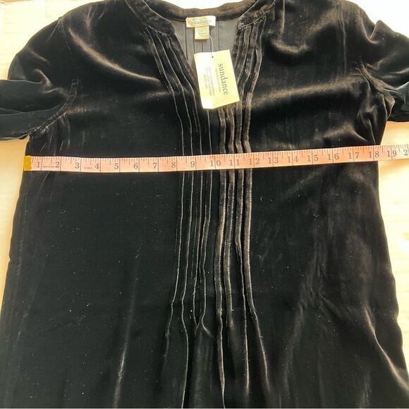 NWT Sundance Catalog Velvet Enchantment Dress in Black | Size S - Picture 8 of 8
